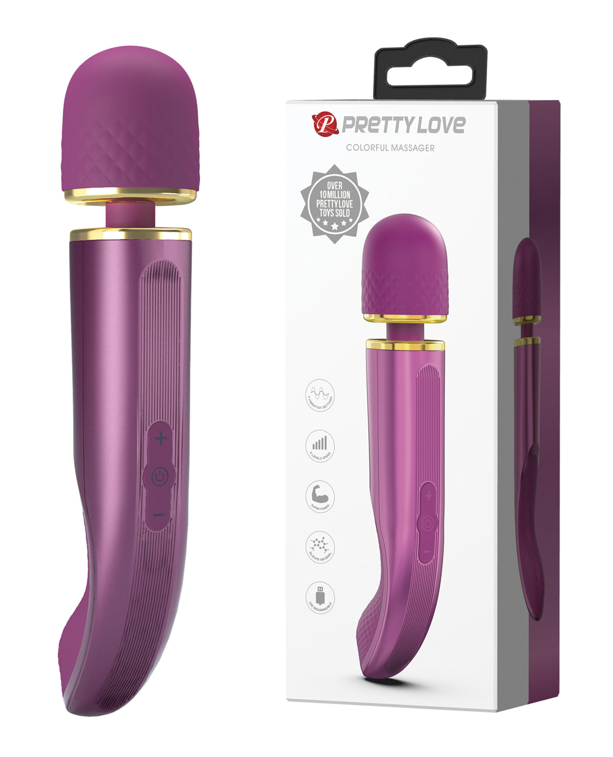 Pretty Love Colorful Personal Massager Powerful Motor 7 Settings