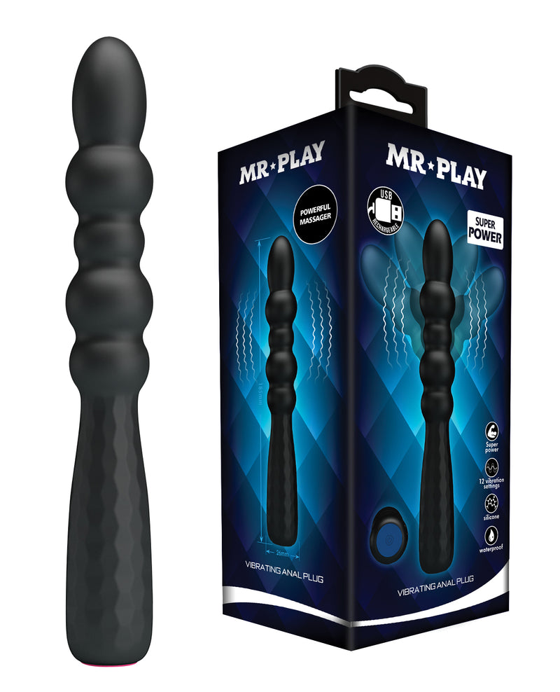 Load image into Gallery viewer, Pretty Love Rechargeable 12 Functions Flexible Vibrating Anal Plug
