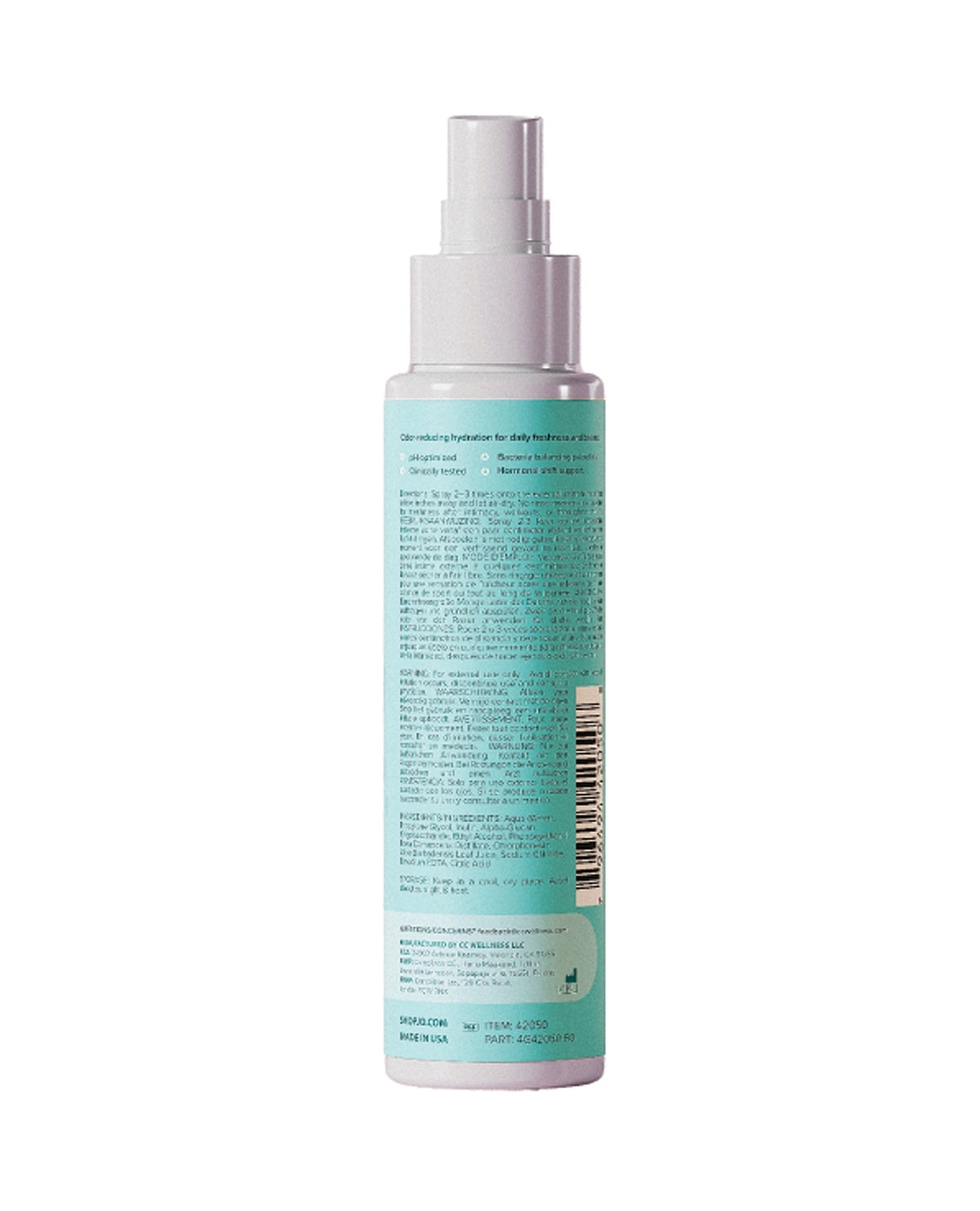Brume intime parfumée à la rose Jo Vitalize Balance, flacon de 2 Oz, hygiène féminine