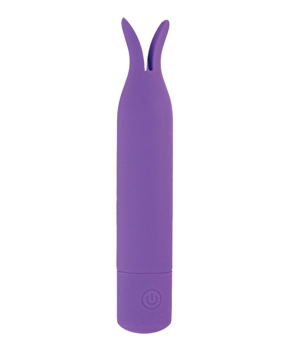 Nasstoys Minis Tickler vibrador bala con punta dividida, recubierto de silicona morada