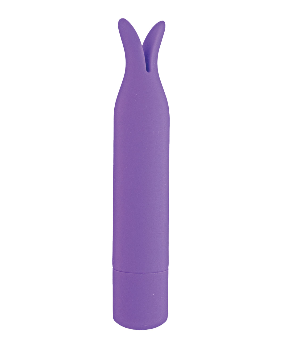 Nasstoys Minis Tickler vibrador bala con punta dividida, recubierto de silicona morada