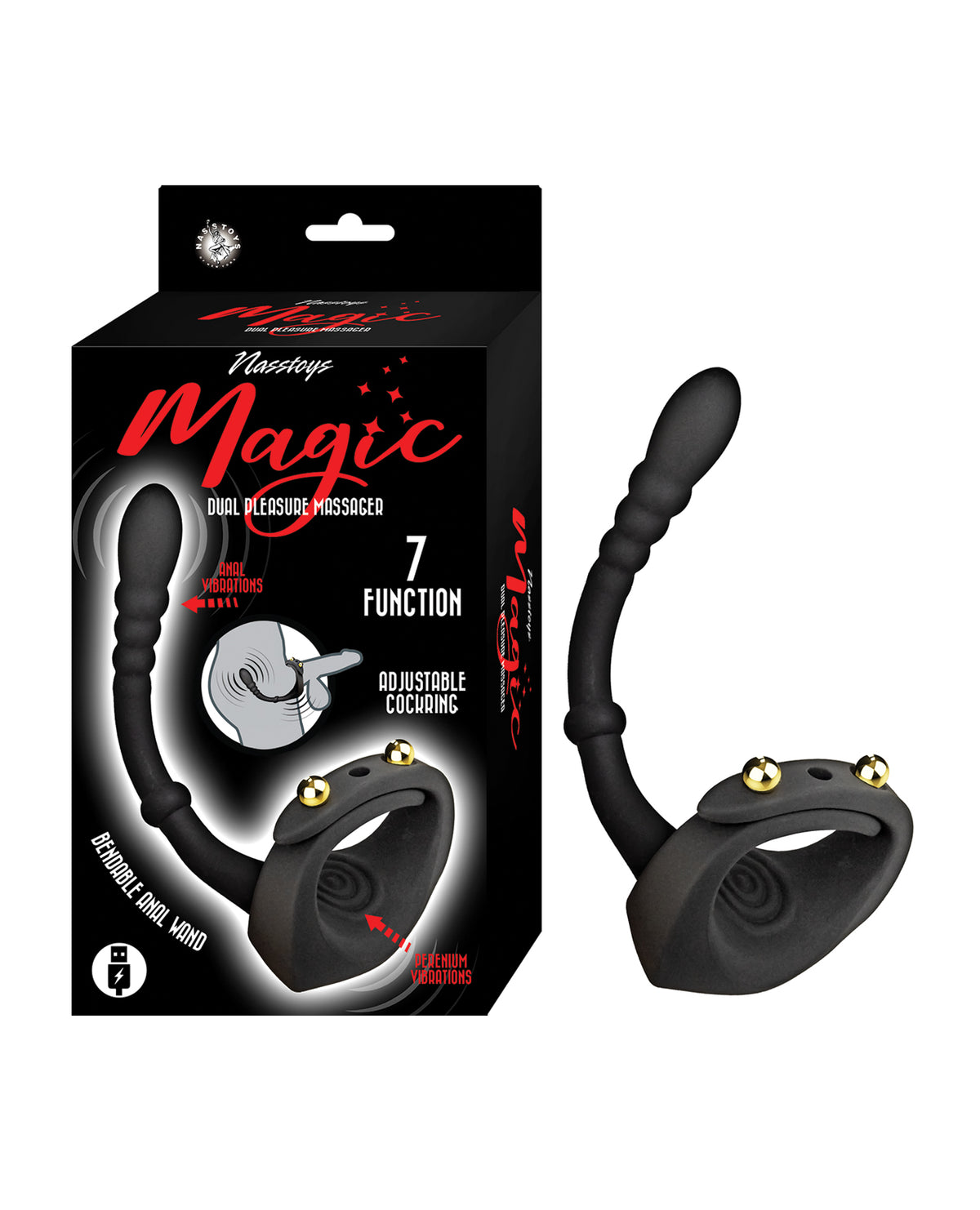 Nasstoys Magic Dual Pleasure Massager Seven Quiet Vibration Levels