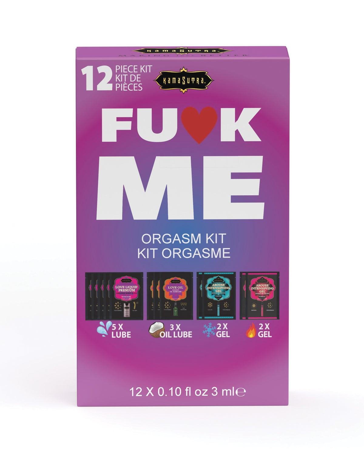 Kama Sutra Slip In Flavored Waterbased Lubricant Travel Sachets