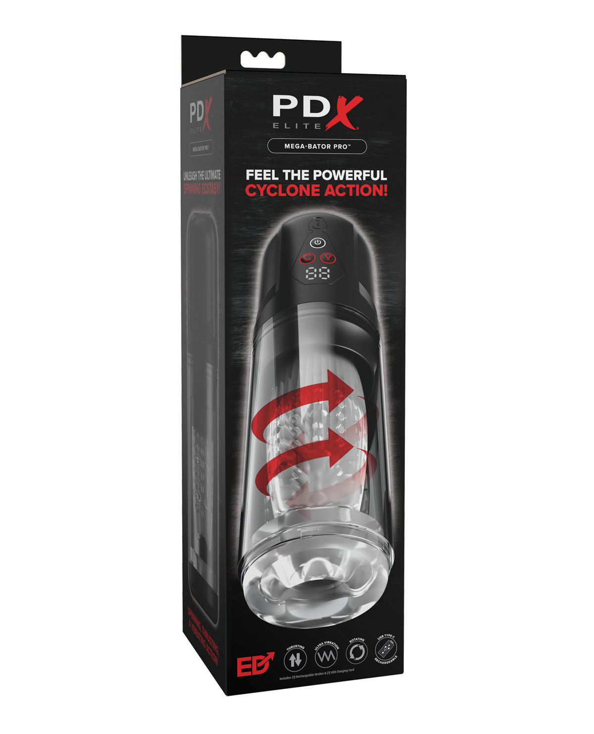 PDX Elite Mega Bator Pro 9 Mode Spinning Male Stroker Sleeve