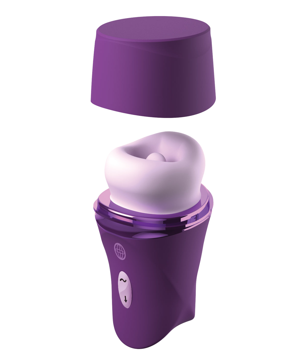 Fantasy For Her Lush Kiss βελούδινος δονούμενος μασάζ απόλαυσης σε μωβ χρώμα