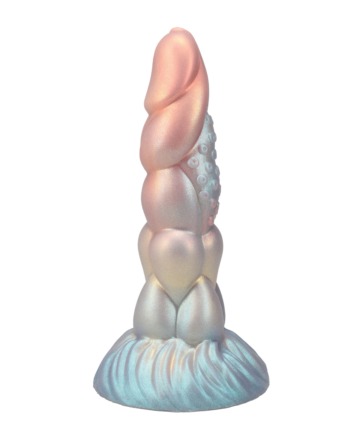 Dildo din silicon cu striații Fantasy Fuckers Milky Way Vac-U-Lock