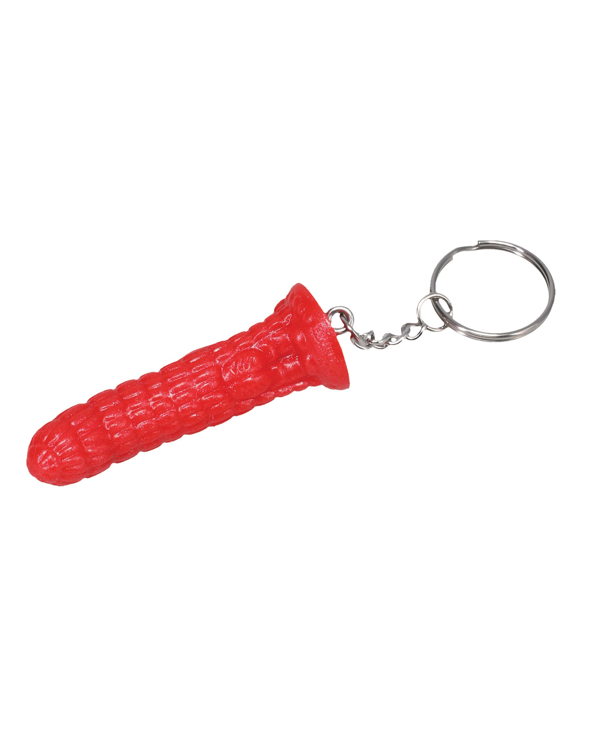 Breloc tiki polinezian din silicon, roșu aprins Fire Red, Ula Make, accesoriu idol