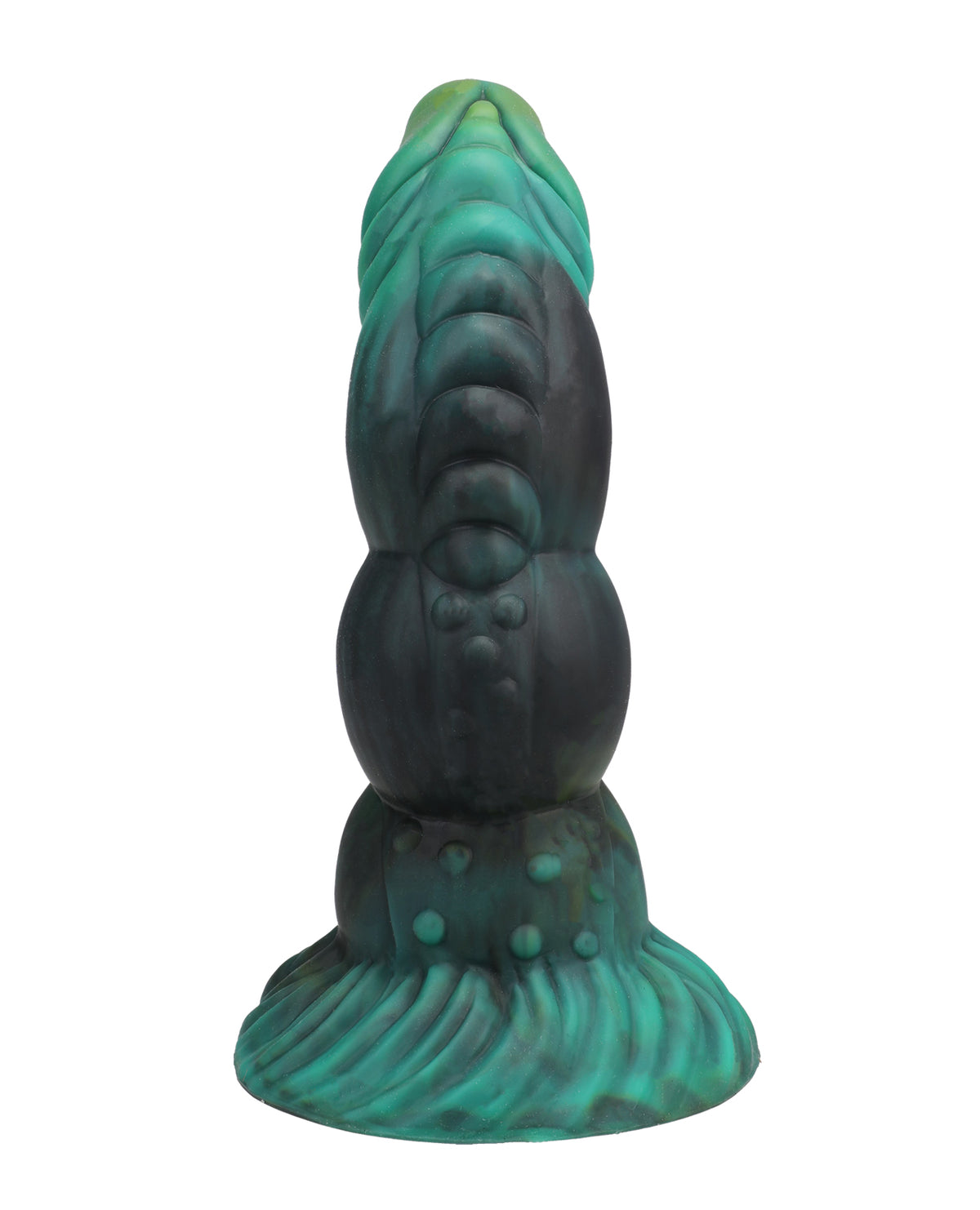 Vaculock Fantasy Fuckers Green Serpent Silicone Dildo With Textured Spine