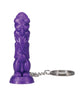 Charger l'image dans la visionneuse de la galerie, Porte-clés tiki polynésien en silicone violet, idole de l’esprit Uhane Ino, cadeau de voyage
