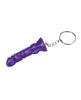 Charger l'image dans la visionneuse de la galerie, Porte-clés tiki polynésien en silicone violet, idole de l’esprit Uhane Ino, cadeau de voyage
