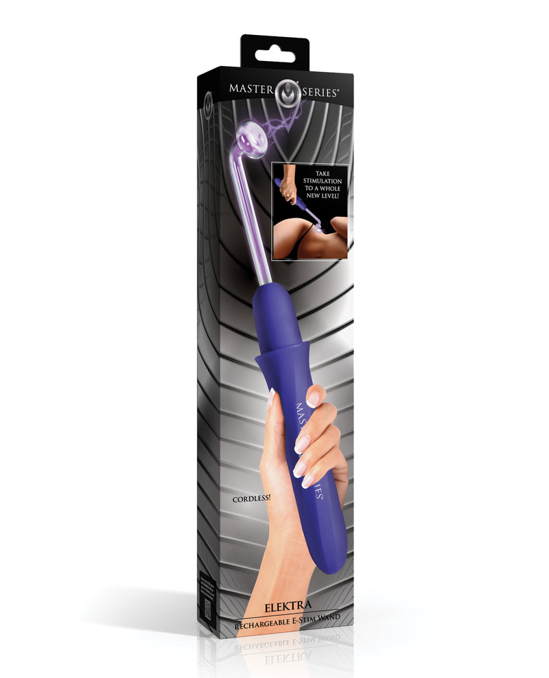 Load image into Gallery viewer, Elektra Rechargeable Purple E Stim Wand Featuring 5 Adjustable Intensity Levels
