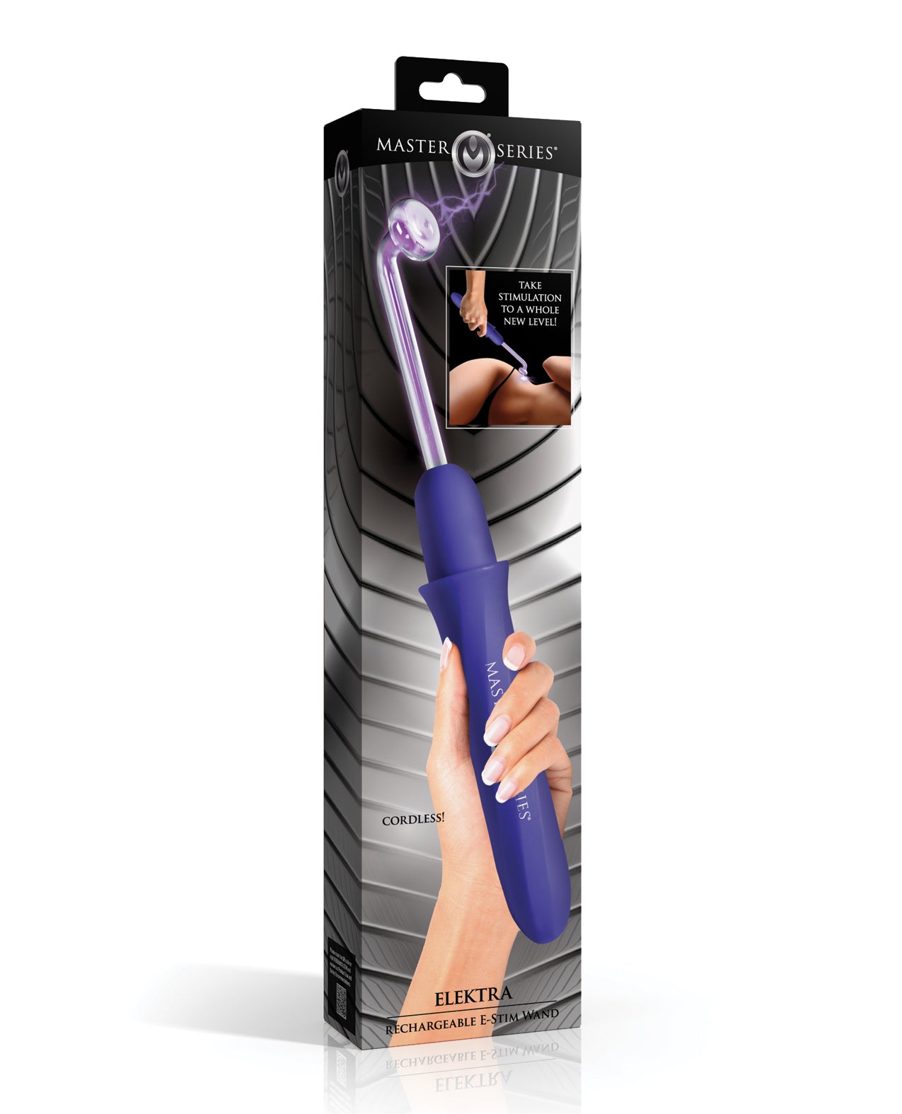 Elektra Rechargeable Purple E Stim Wand Featuring 5 Adjustable Intensity Levels