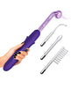 Load image into Gallery viewer, Rechargeable Purple Electric Stimulation Wand With 4 Attachments
