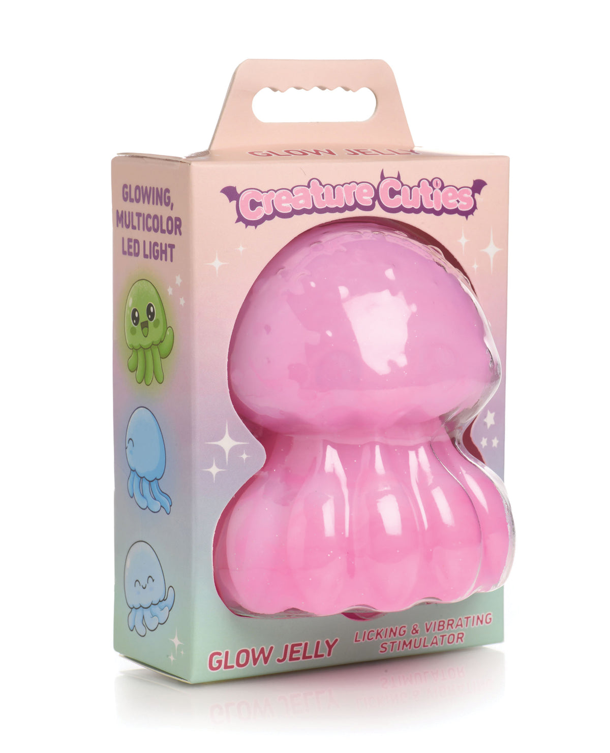 Estimulador de clítoris vibrador con lengua de gel luminosa Creature Cuties