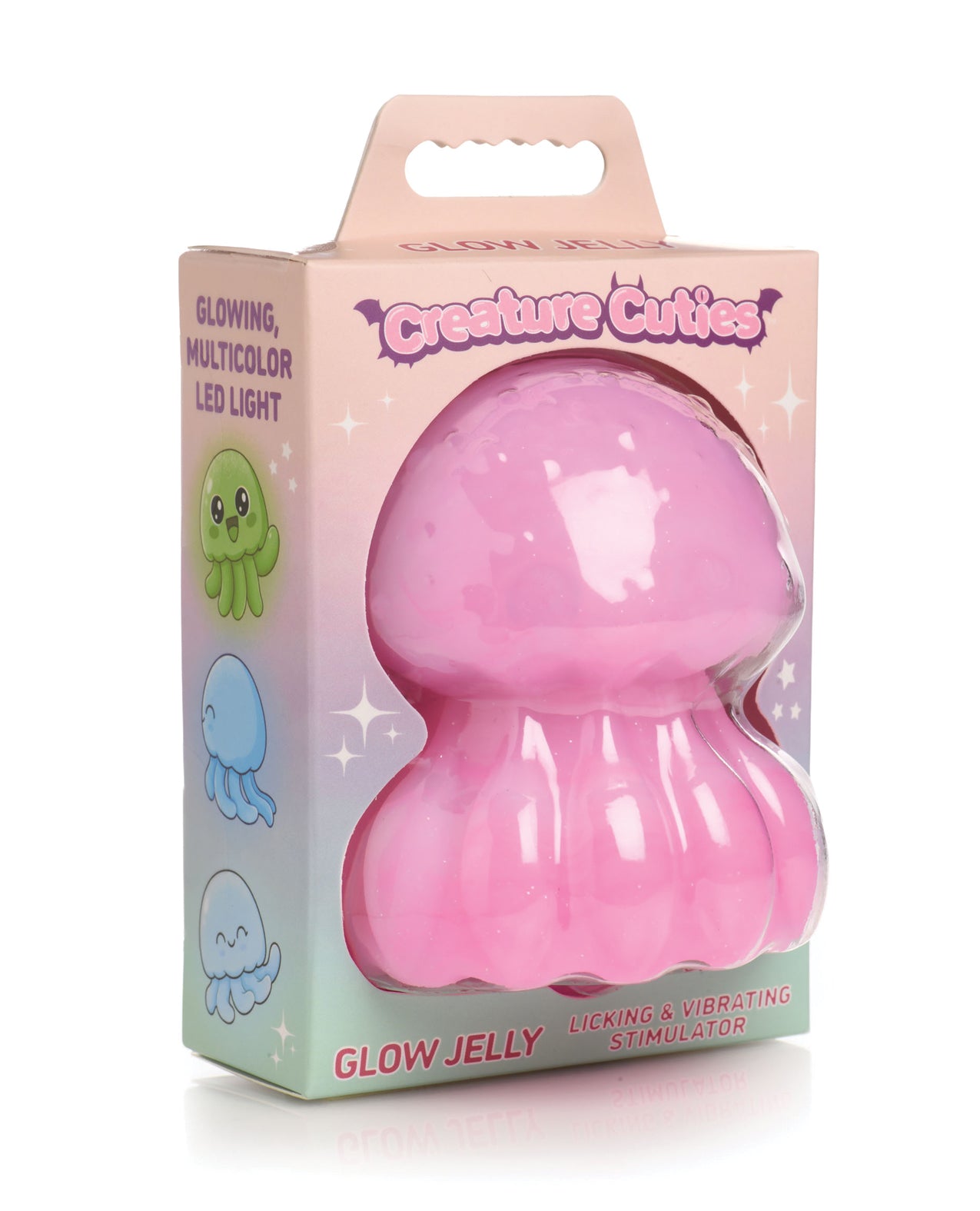 Estimulador de clítoris vibrador con lengua de gel luminosa Creature Cuties