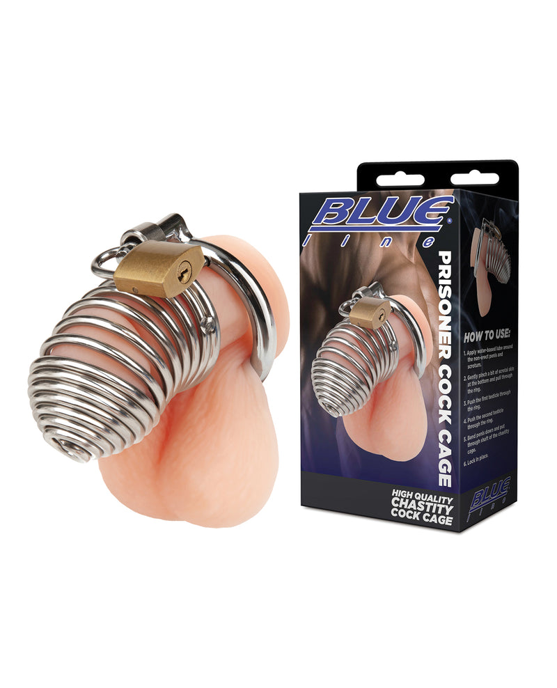 Cargue la imagen en el visor de la galería, Dispositivo de castidad con jaula para pene de hierro resistente, cerradura y diseño de resorte, para prisioneros
