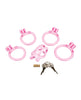 Carregar imagem no visualizador da Galeria, Cinto de castidade peniano pequeno de acrílico rosa Prisoner, para brincadeiras de humilhação
