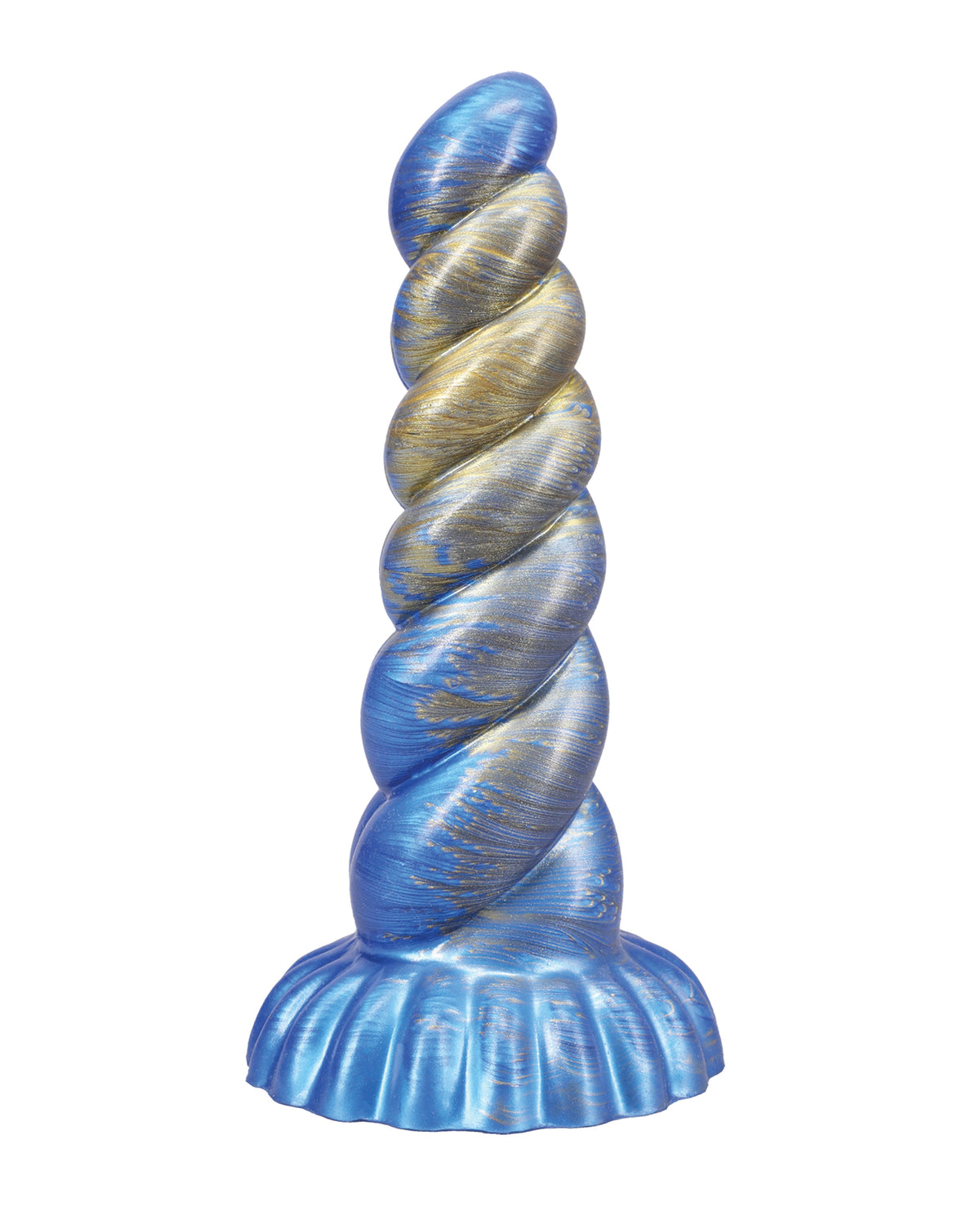 Vac Ulock Outer Rim Silikon-Butt-Plug, blau-goldene Fantasy