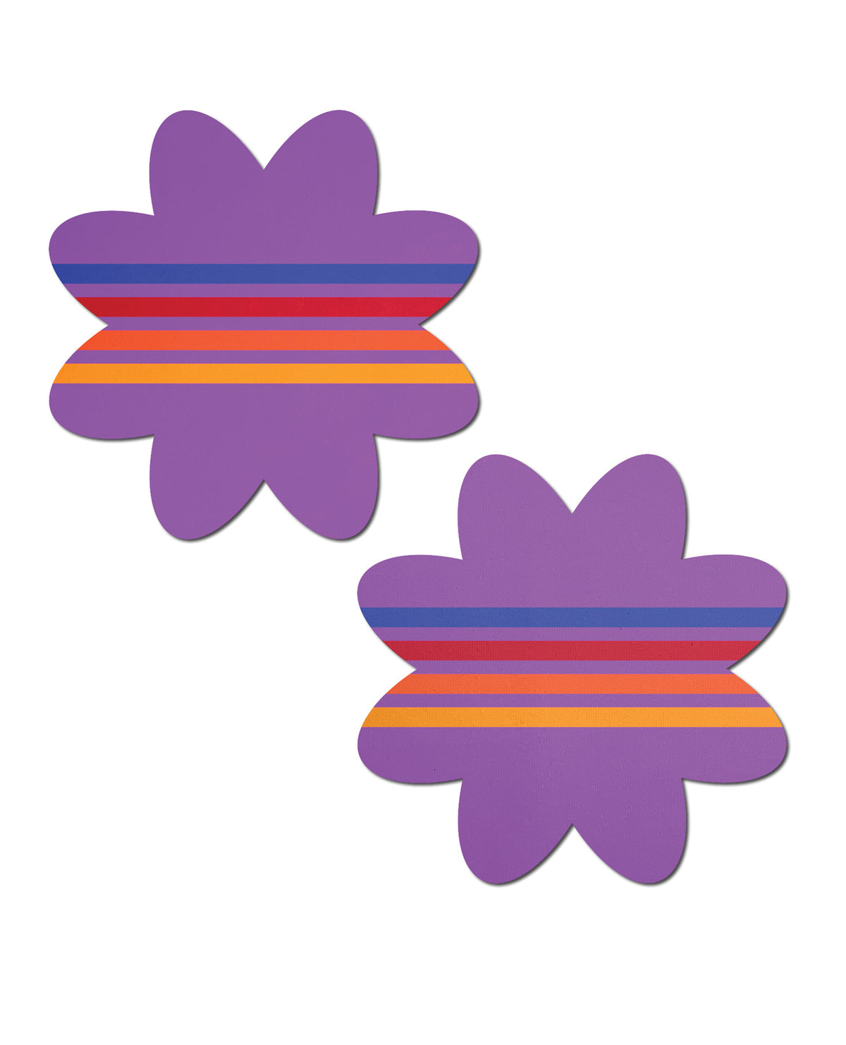 Pastease Colorful Retro Striped Purple Adhesive Breast Pasties One Size