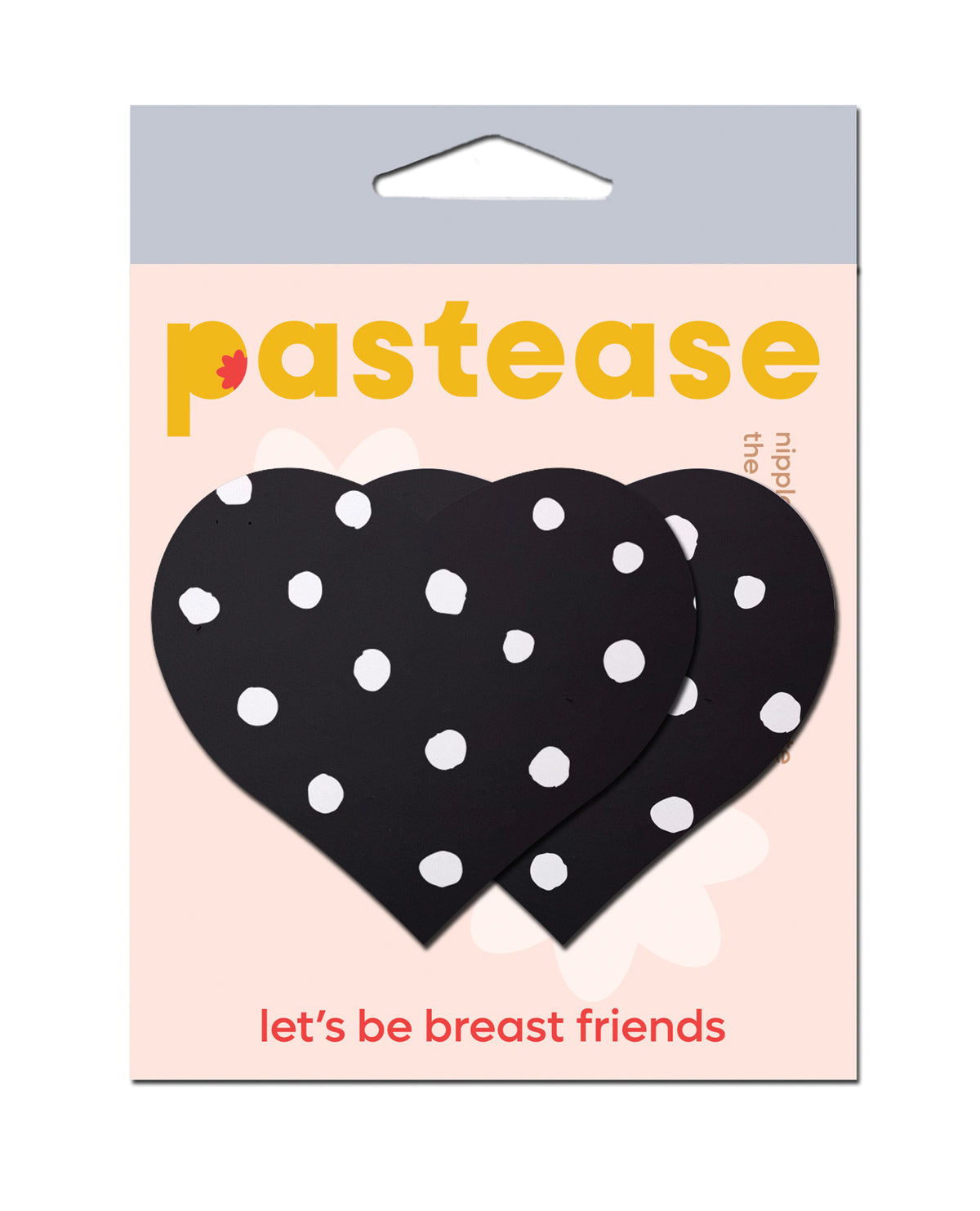 Pastease Black Heart With White Polka Dot Vintage Inspired Breast Pasties