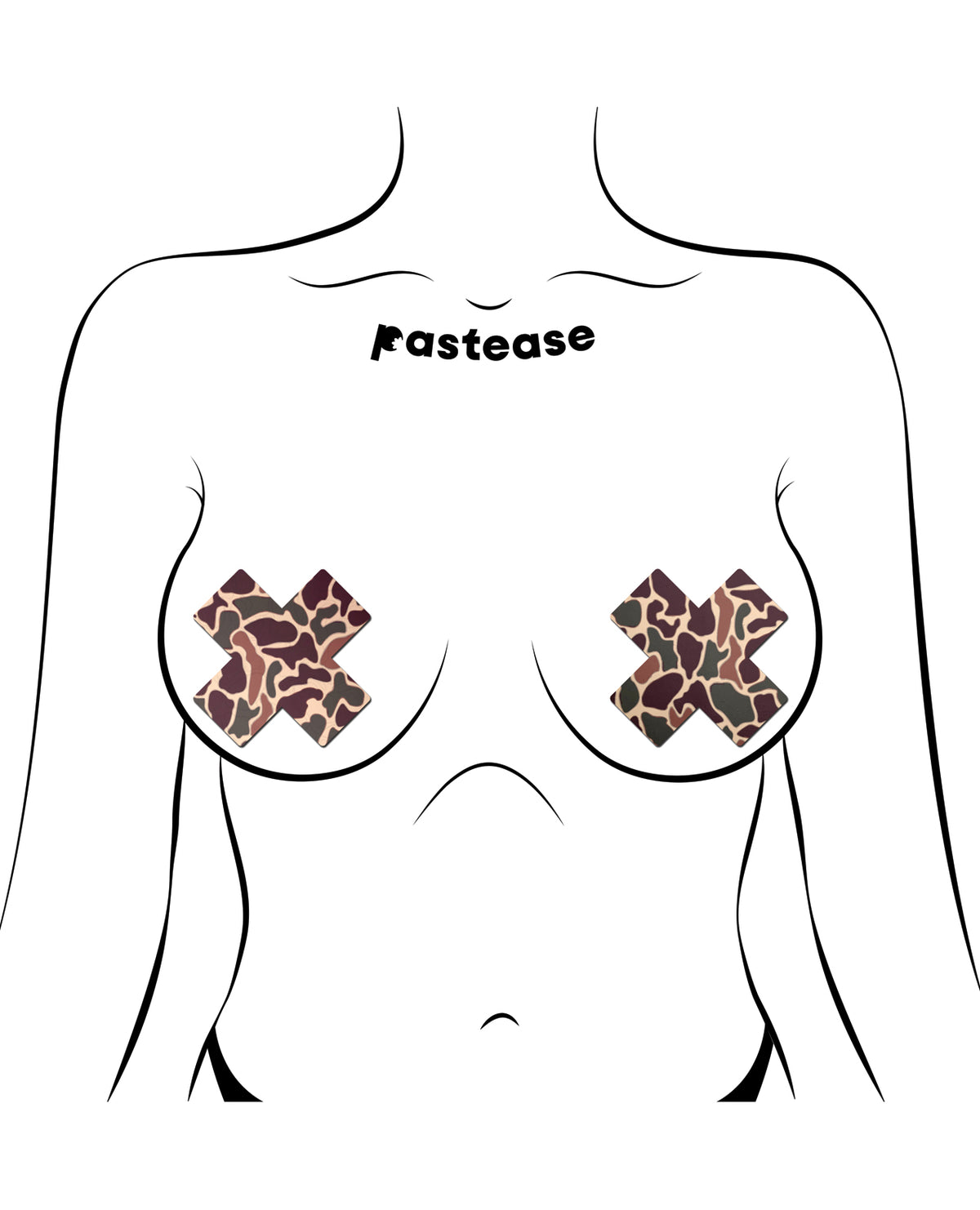 Pastease Desert Camouflage Breast Pasties Plus X Tactical Festival Cover
