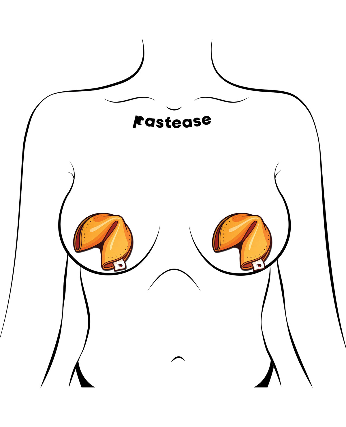 Pastease Sweet Golden Fortune Cookie bruine buitenkant, huidkleurige pasty