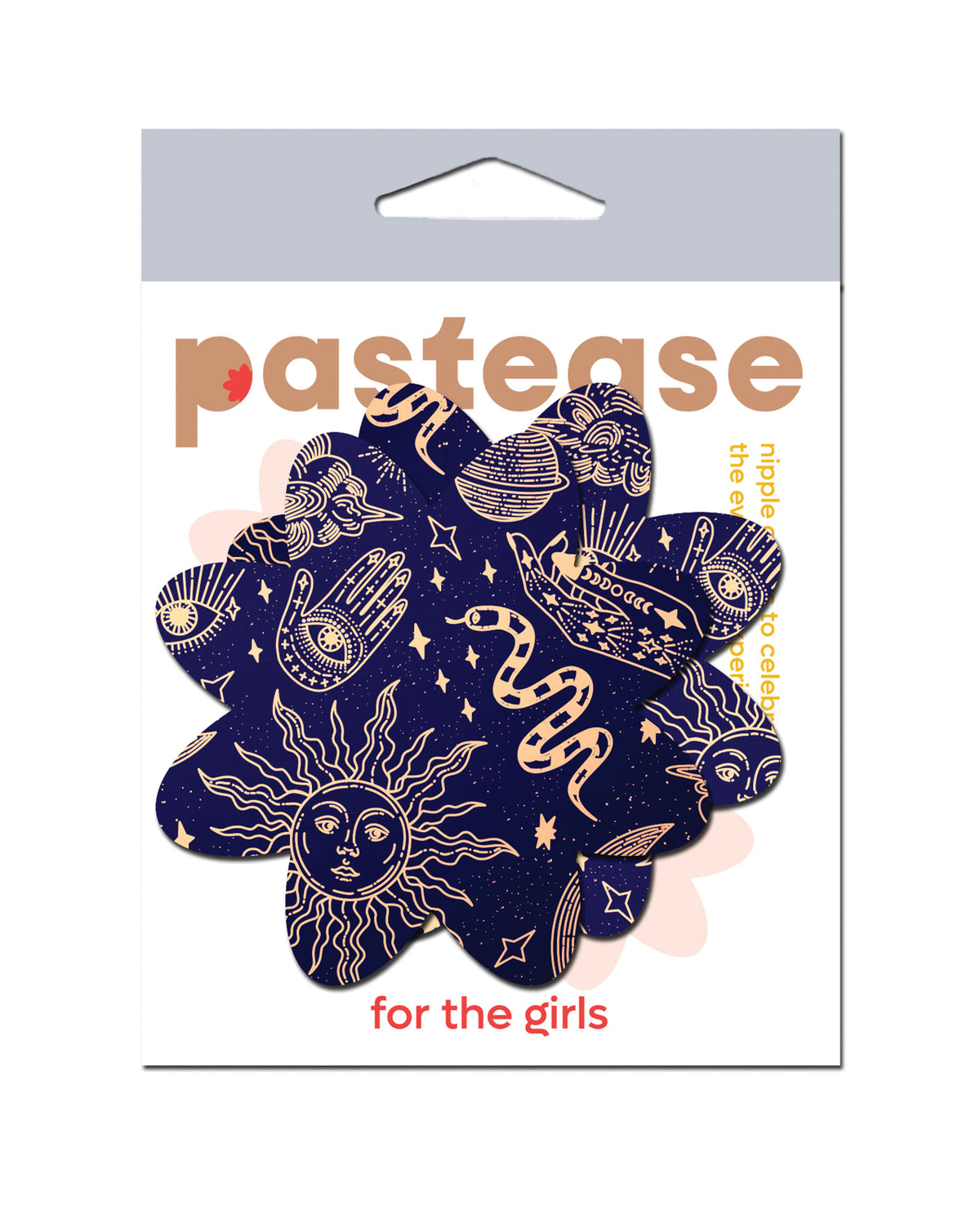Protectores adhesivos para pezones con estampado de sol y luna celestiales Midnight