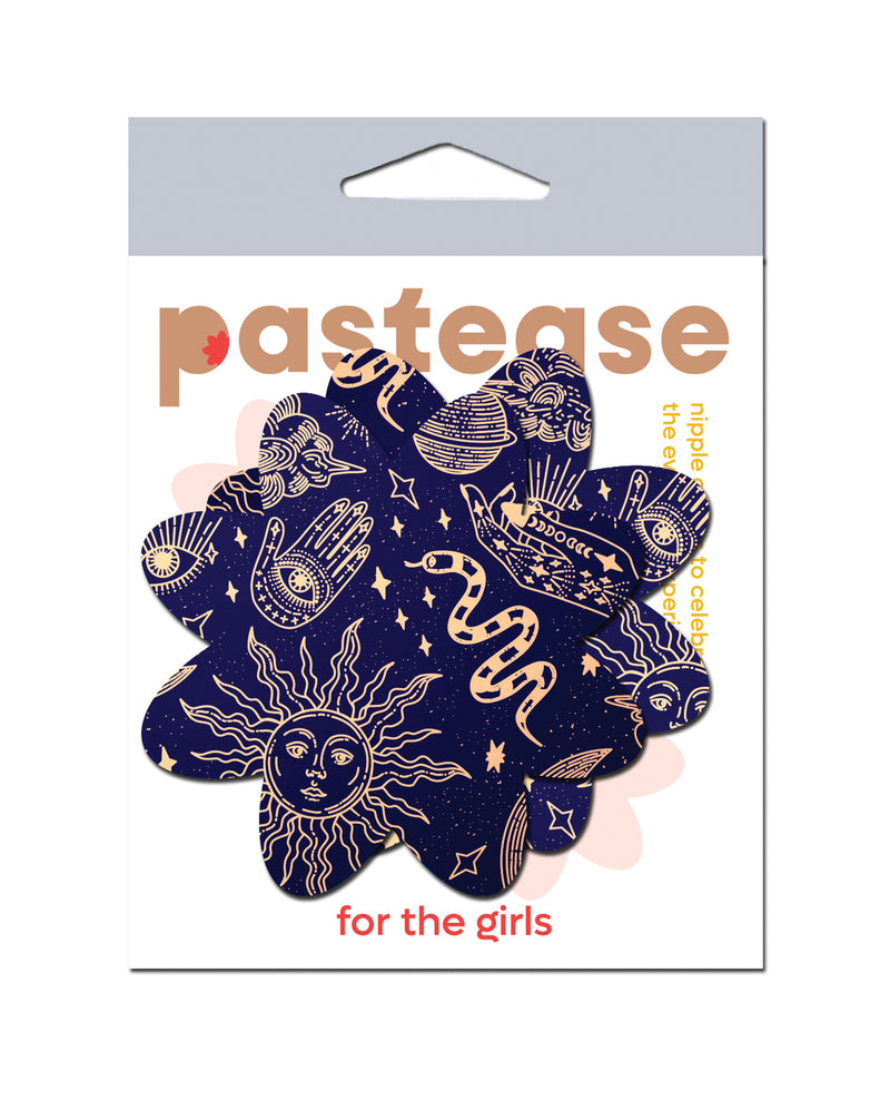 Load image into Gallery viewer, Midnight Celestial Sun Moon Printed Adhesive Bra Covers Pasties
