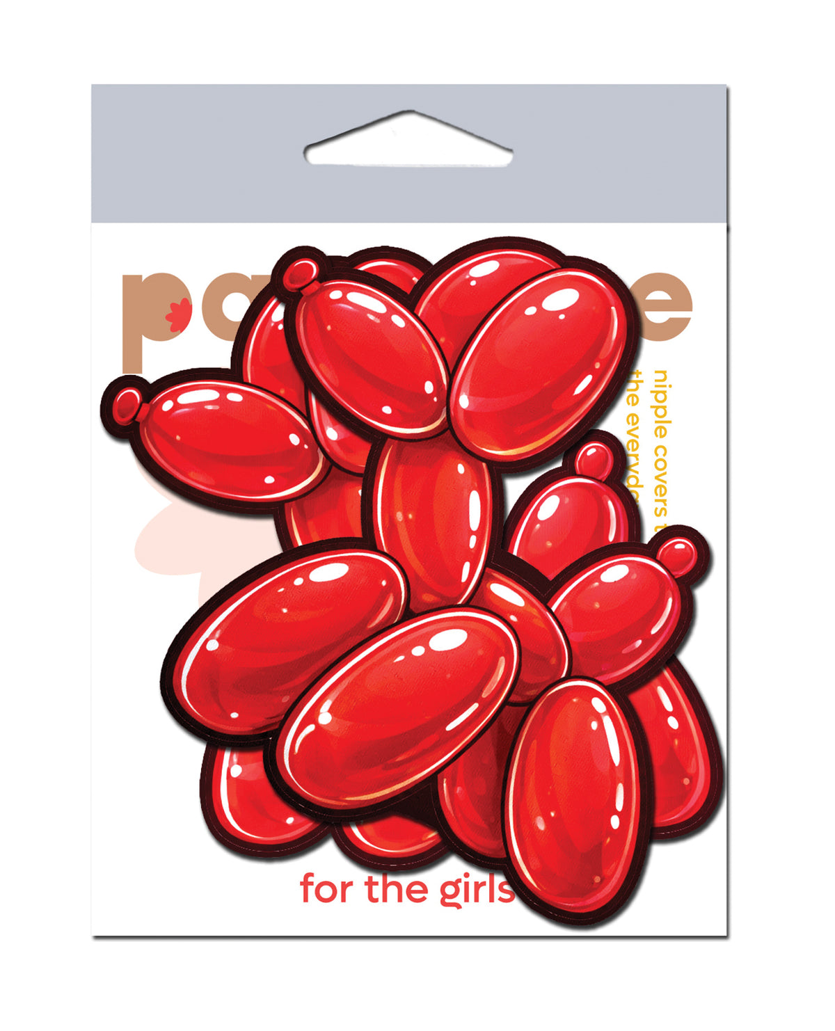Cubrelosones para senos con diseño de animal de globo rojo, ideales para fiestas