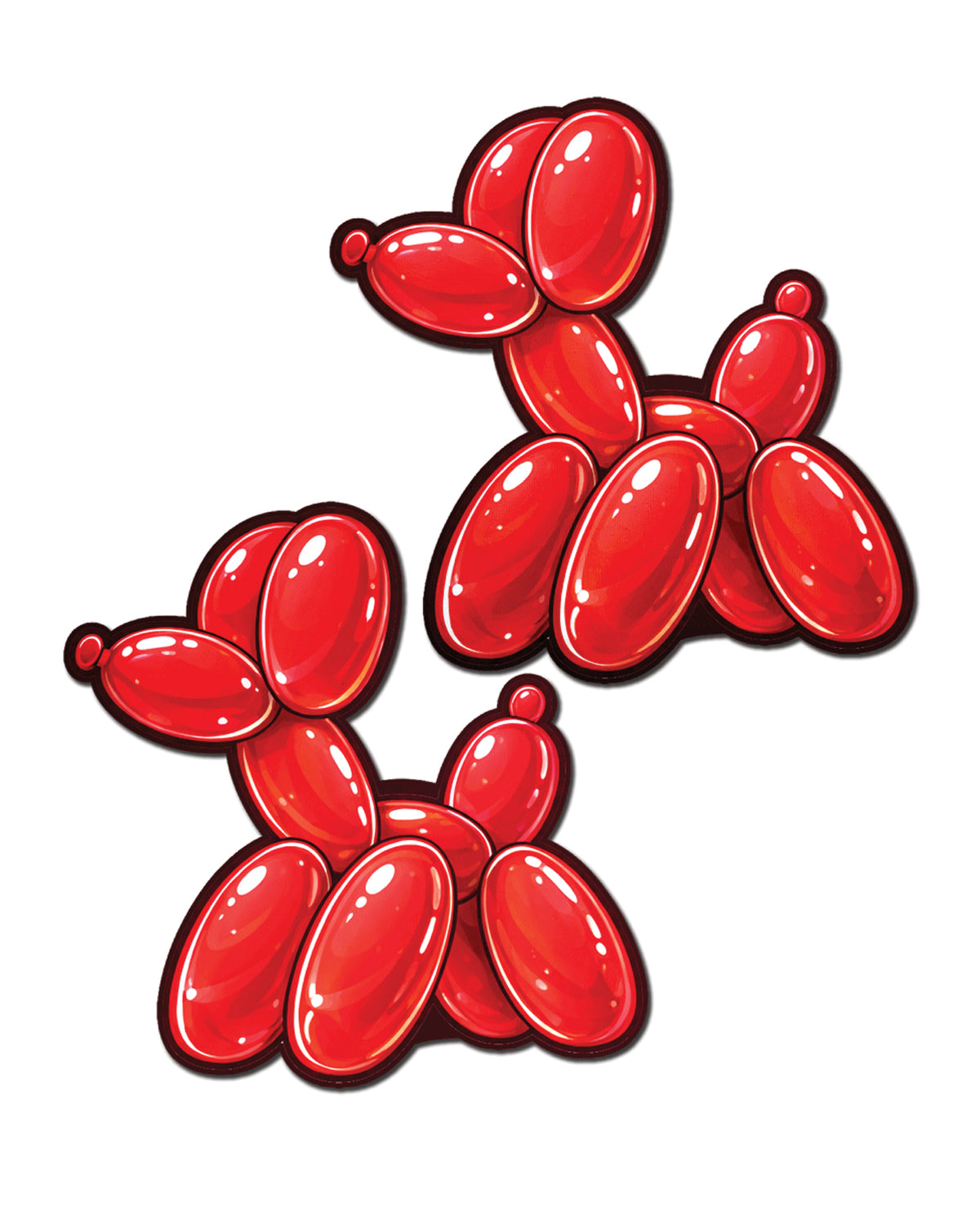 Cache-mamelons fantaisie en forme de ballon rouge pour tenue de fête