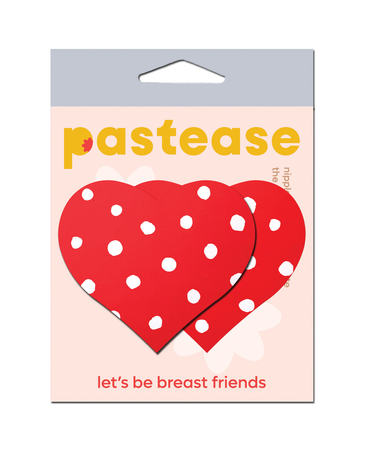 Parchecitos para pezones en forma de corazón Pastease, rojos con lunares blancos, talla única