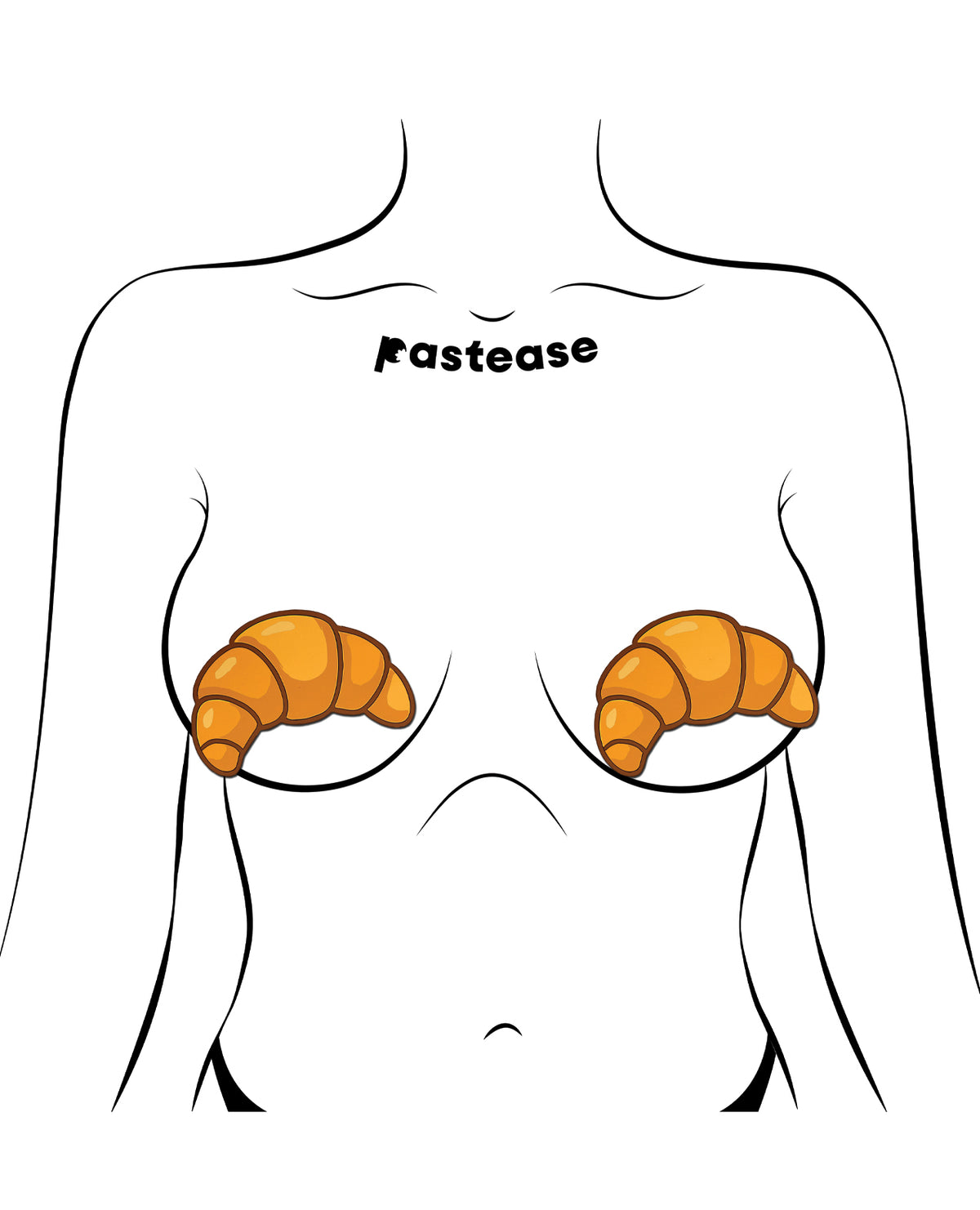 Protectores para pezones Pastease Croissant, color tostado, transpirables y adhesivos, para usar bajo la ropa