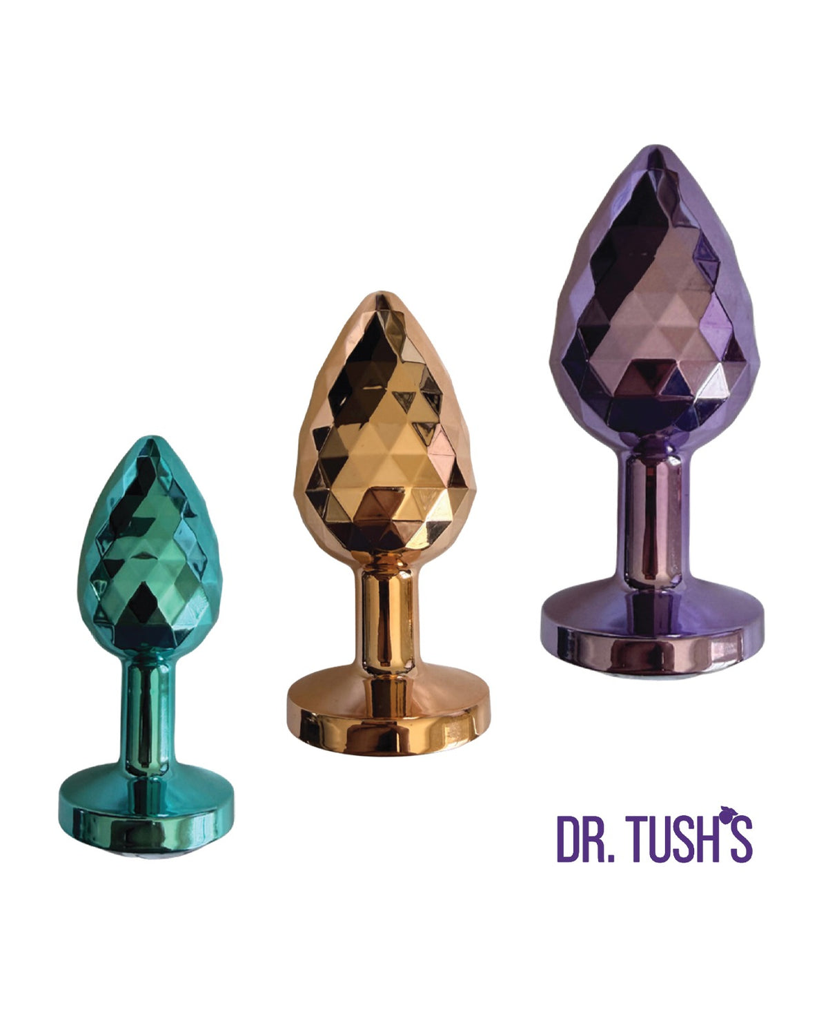 Dr Tush Dragon Pearls Metal Anal Plug Set Small Medium Large