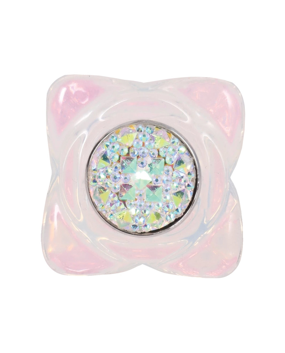 Plug anale gioiello Booty Bling in silicone traslucido con base svasata