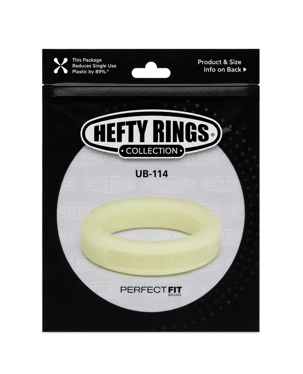 Perfect Fit Silikon-Penisring mit Leuchteffekt im Dunkeln, mittlere dehnbare Größe
