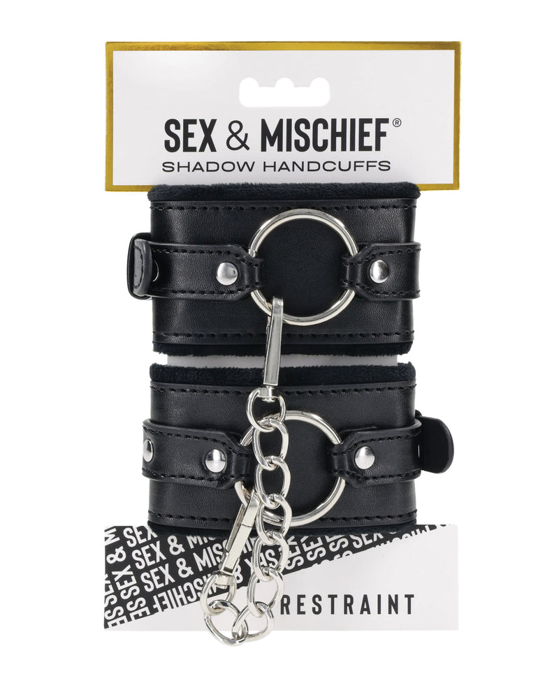 Cargue la imagen en el visor de la galería, Esposas Shadow de cuero sintético negro premium Sex And Mischief
