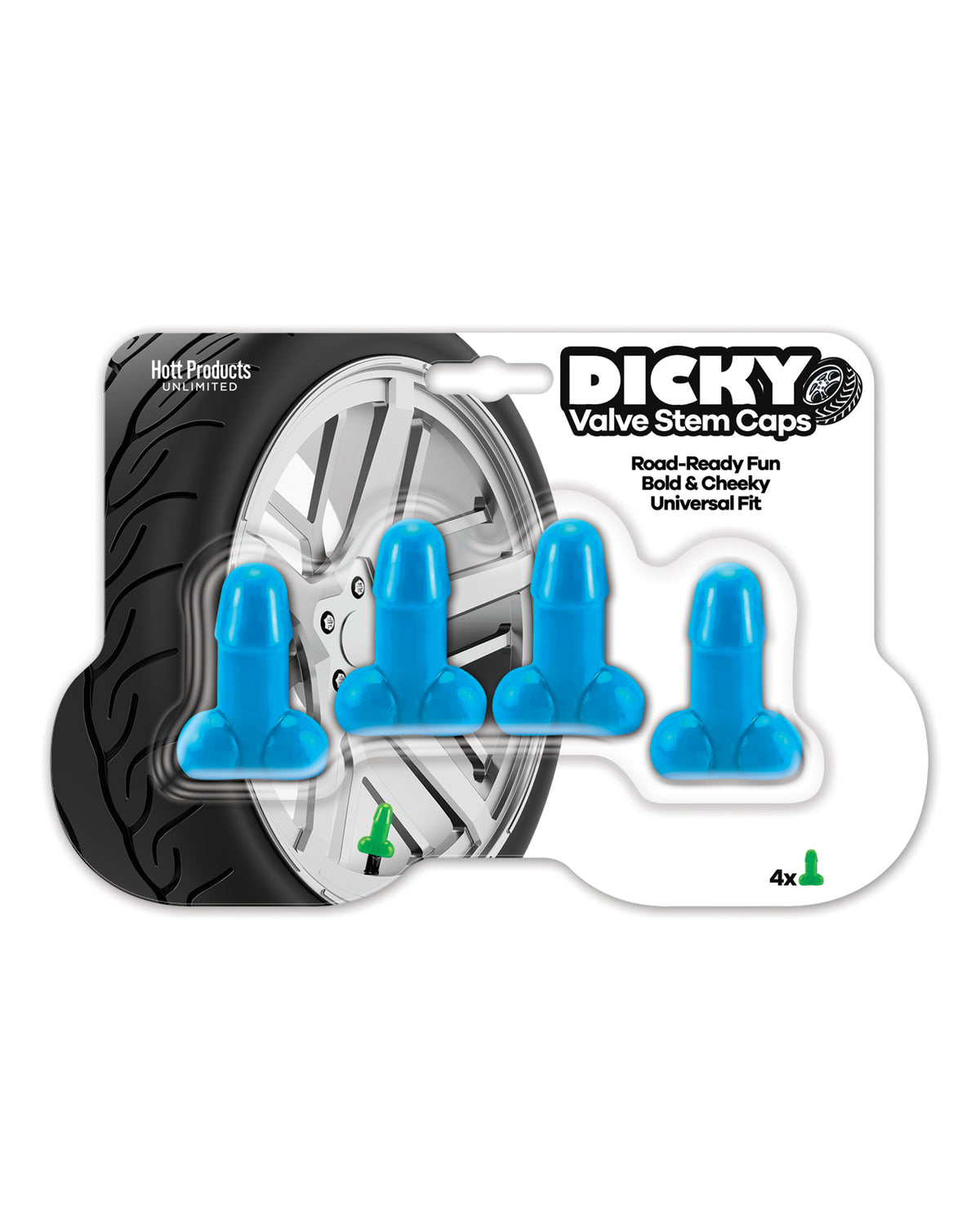 Capuchons de valve bleus en forme de pénis, cadeau humoristique pour voiture et camion, accessoire de roue fantaisie