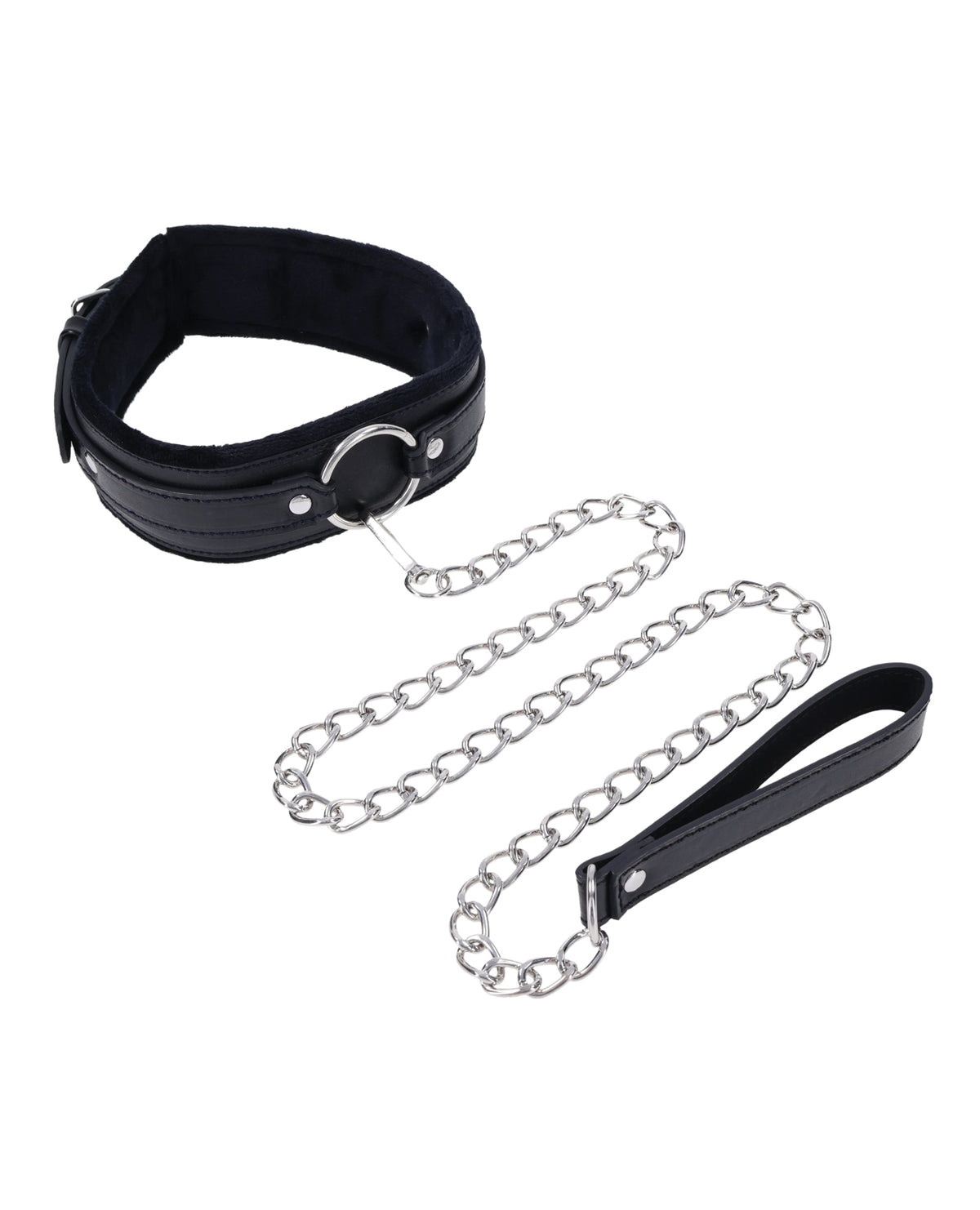 Collar y correa Shadow de cuero sintético premium de Sex And Mischief