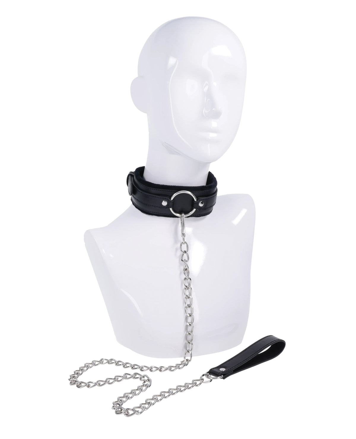 Collar y correa Shadow de cuero sintético premium de Sex And Mischief