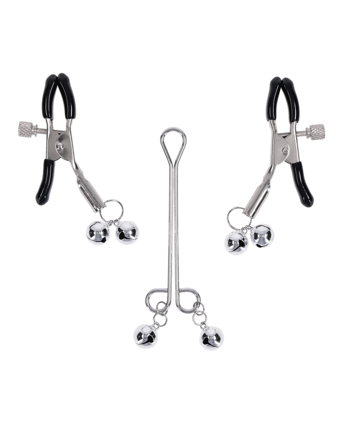 Shadow Bell Adjustable Nipple And Clit Jewelry With Bells