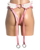 Indlæs billede i gallerifremviser, Majestic Solyra justerbar harness i vegansk læder med vinger, pink
