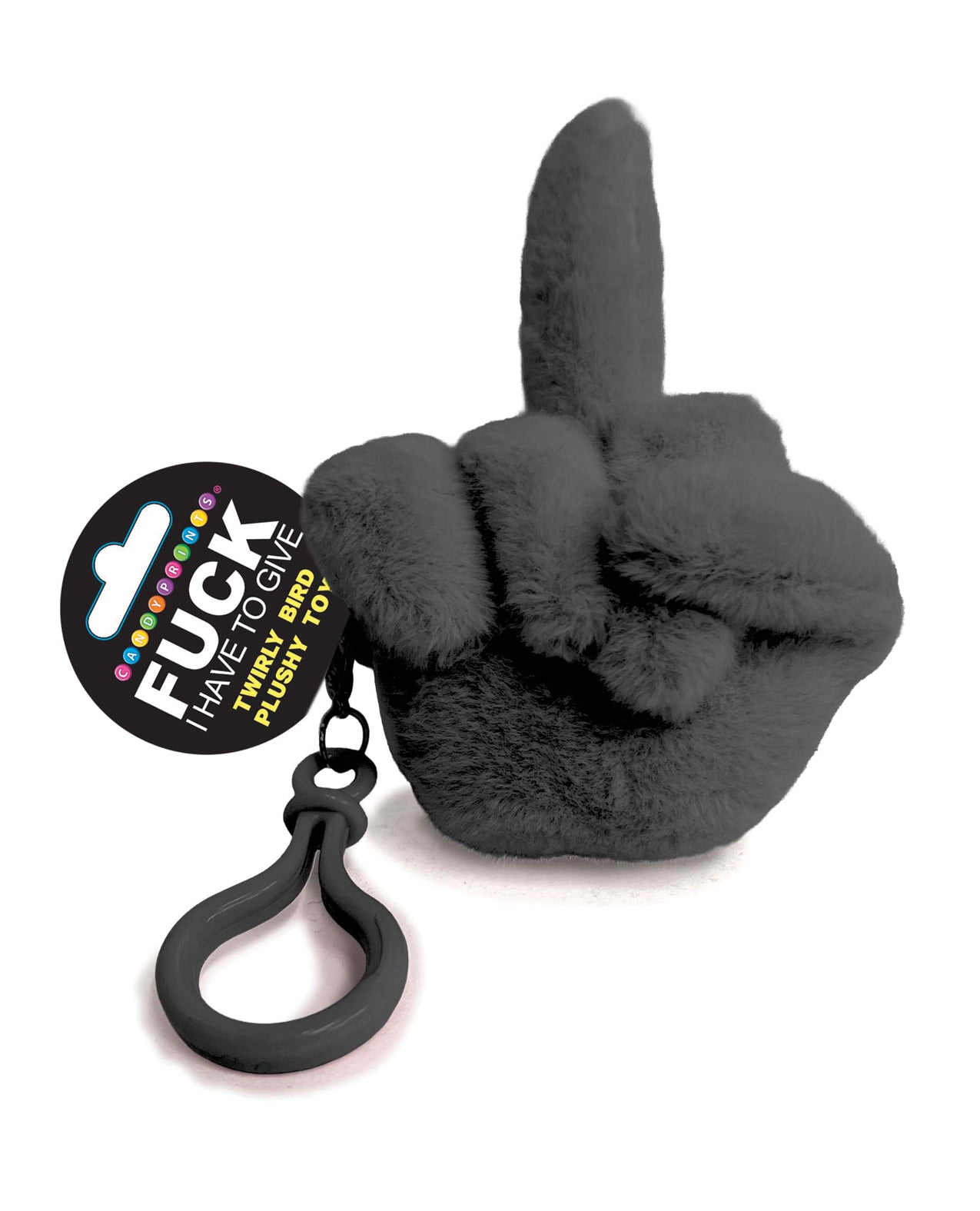 Twirly Bird Plush Keychain With Rotating Middle Finger Design