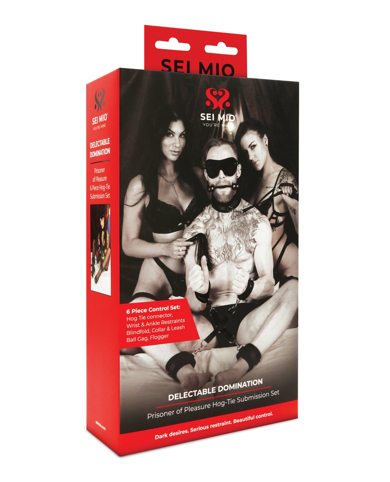 Set de juegos de bondage y sujeción para sumisas atadas de pies y manos Sei Mio