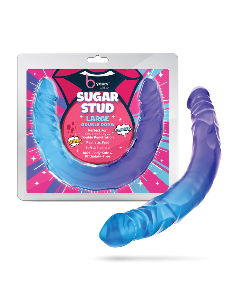Charger l'image dans la visionneuse de la galerie, Jouet double gode B Yours Sugar Stud multicolore de 14 pouces
