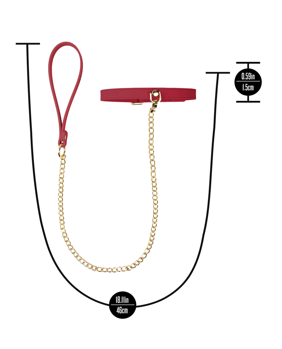 Blush Temptasia Ardor Adjustable Silicone Collar And Leash Red