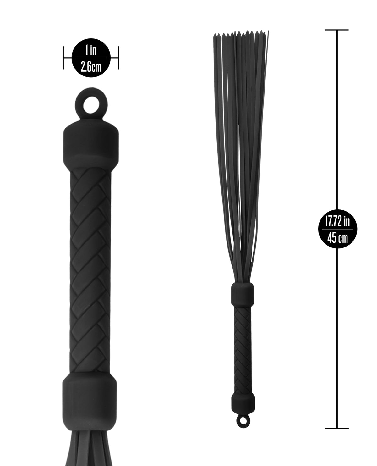 Flogger de silicona apta para el cuerpo negro Blush Temptasia Ardor