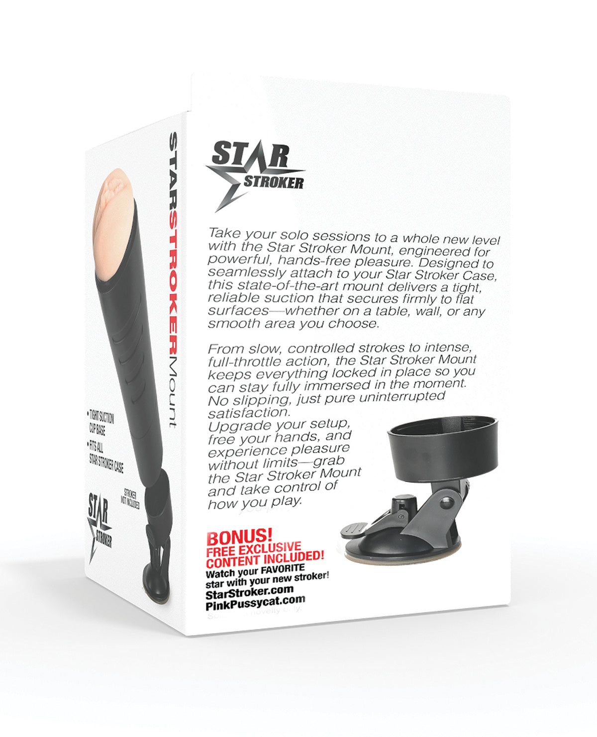 Soporte con ventosa para montar el masturbador Star Stroker en superficies duras, negro
