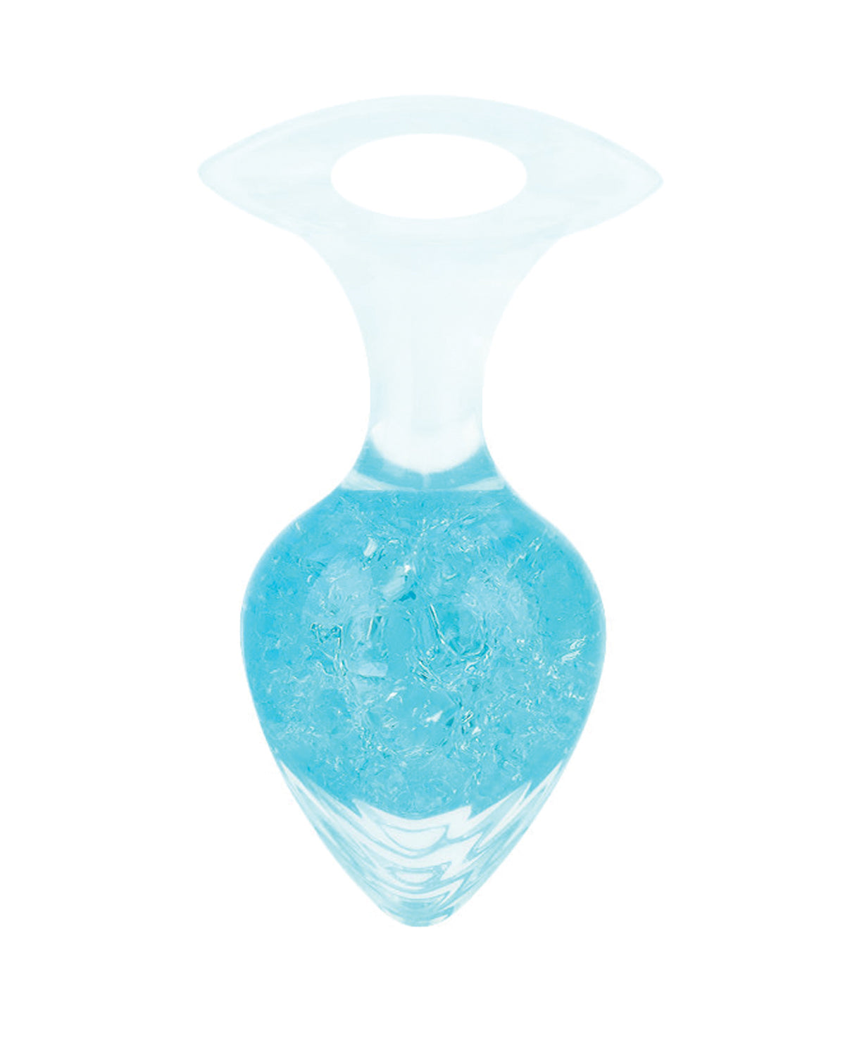 Luxe Prism, dop anal mediu, silicon platinat și cristal de sticlă, bijuterie pentru corp