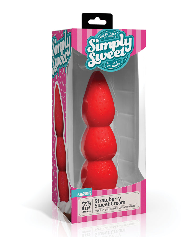 Cargue la imagen en el visor de la galería, Dildo de silicona premium texturizado Strawberry Sweet Cream
