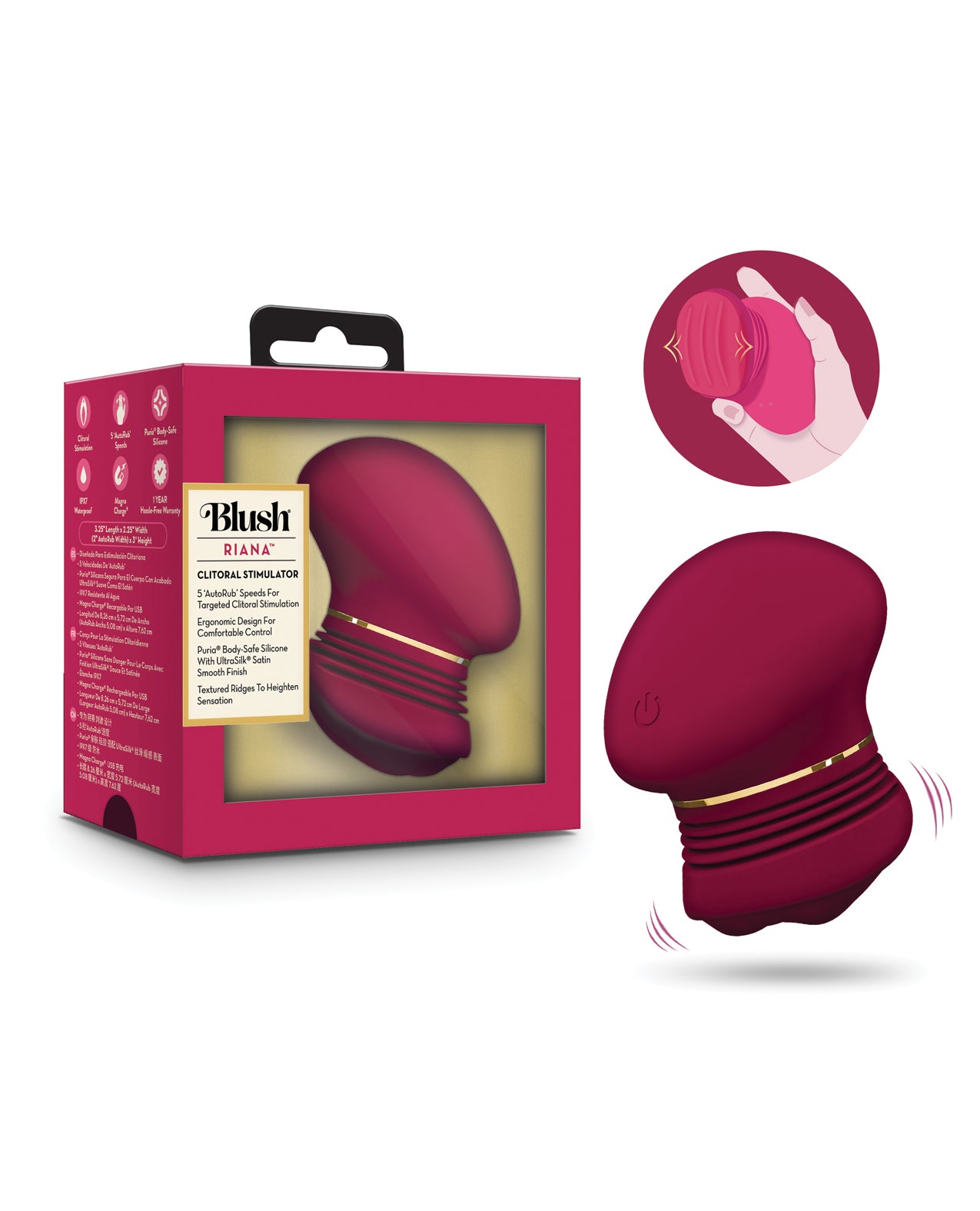 Vibrador clitoriano deslizante AutoRub Riana de Blush Collection